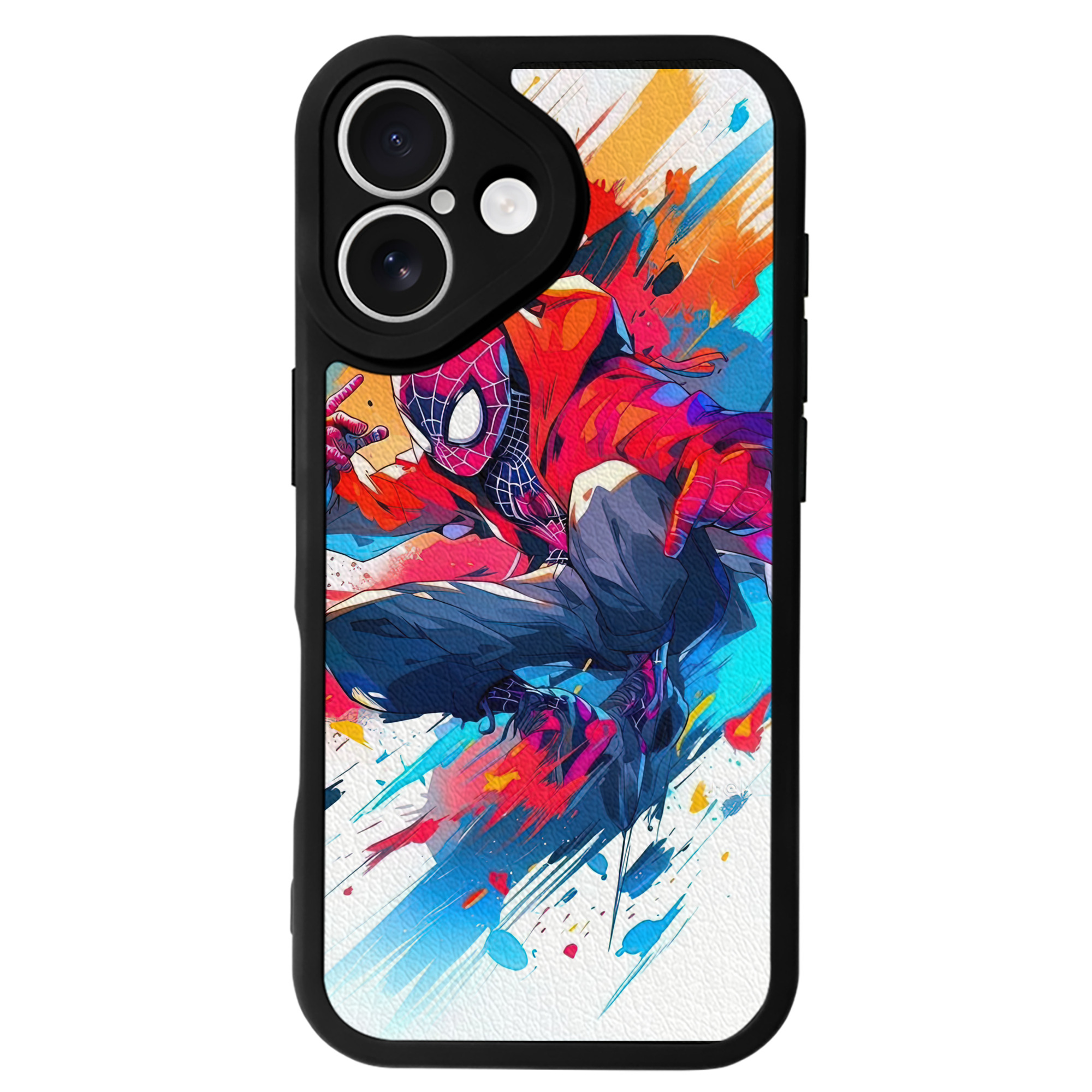 （画像用） Spider Man スパイダーマン 【iPhone 16シリーズ対応】シリコンスマホケース（レザー調） 材質：シリコン